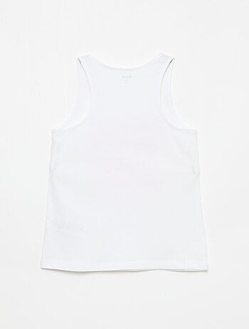 Bedrukte top met ronde hals