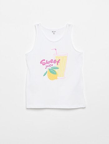 Bedrukte top met ronde hals