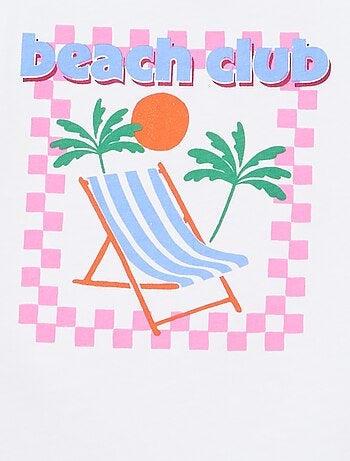 Bedrukte top met ronde hals