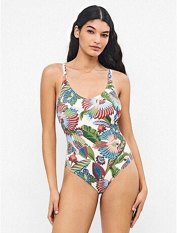 Bedrukte tribal plus size badpak