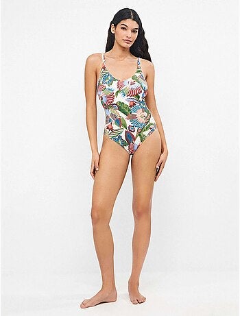 Bedrukte tribal plus size badpak
