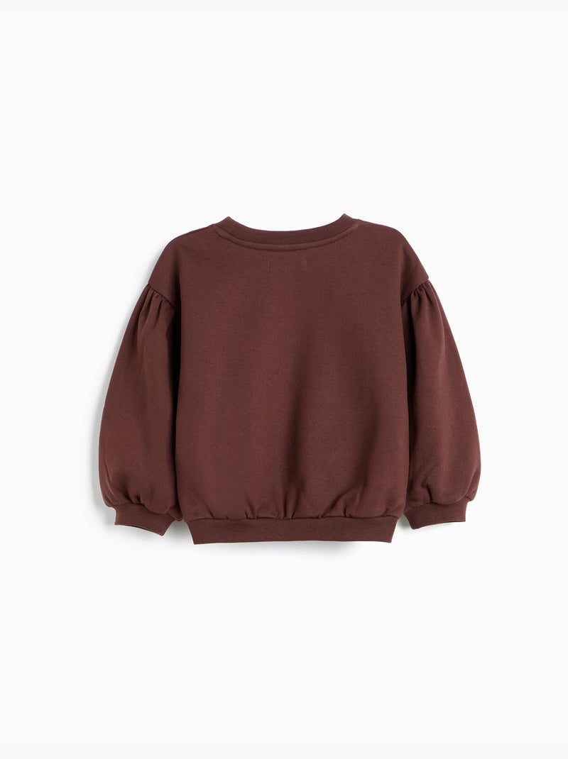 Bedrukte trui, mo fashion Bruin - Kiabi