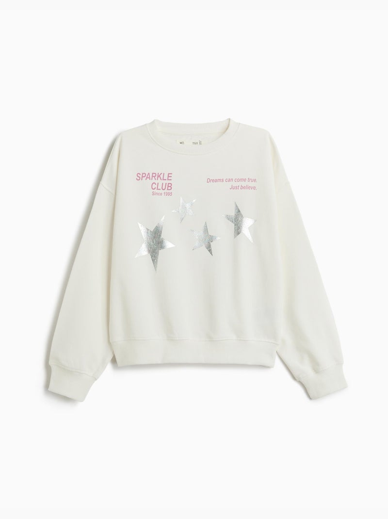 Bedrukte trui, mo fashion Wit - Kiabi