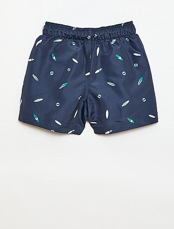 Bedrukte zwembermuda met all-over 'zee'-print