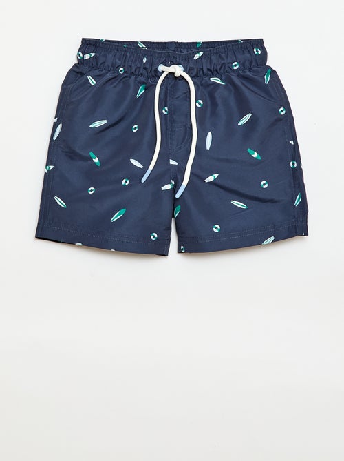 Bedrukte zwembermuda met all-over 'surf'-print - Kiabi