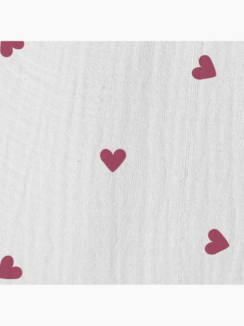 Bedset van katoengaas met print, hart - Kiabi Bedset van katoengaas met print, hart - Kiabi