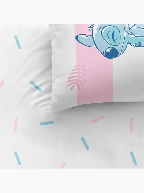 Bedtextielset met print + hoeslaken 100% katoen, disney home stitch stripe - Kiabi Bedtextielset met print + hoeslaken 100% katoen, disney home stitch stripe - Kiabi