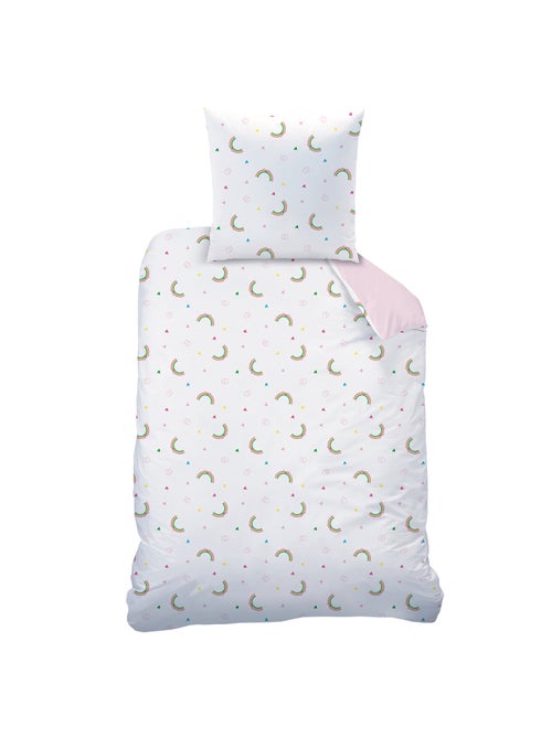 Bedtextielset met print + hoeslaken 100% katoen, gabby dollhouse garden - Kiabi