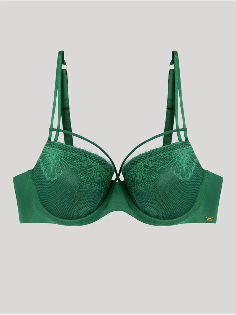 Beha capaciteit zonder vulling detail veters Blauw Groen - Kiabi