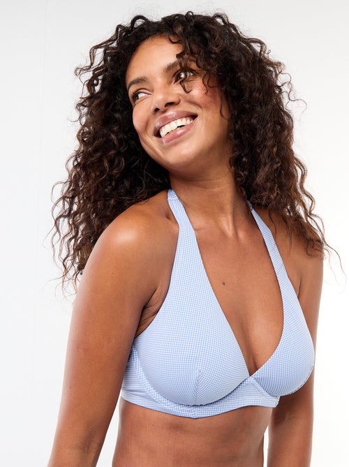 Beha cup D&E met vichyprint - Kiabi