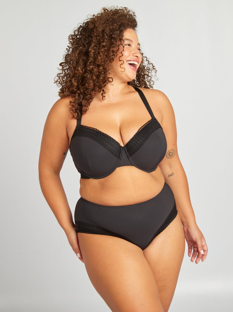 Beha met pads van kant zwart - Kiabi