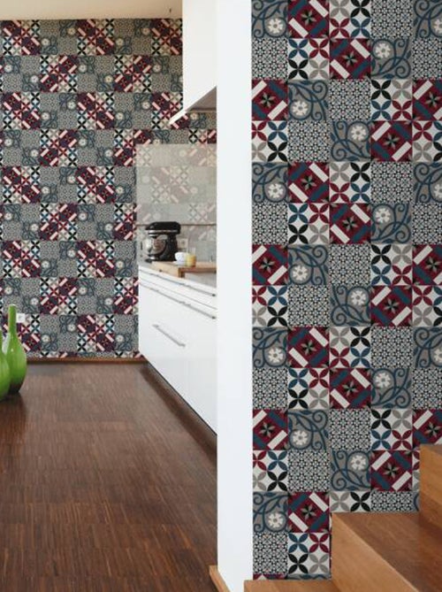Behang met gekleurd mozaïekeffect - Kiabi Behang met gekleurd mozaïekeffect - Kiabi