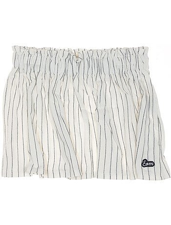Beige gestreepte meisjesrok eom relome