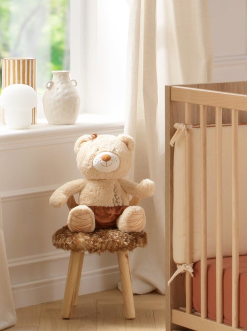 Beige knuffelbeer met geborduurde details - Kiabi Beige knuffelbeer met geborduurde details - Kiabi