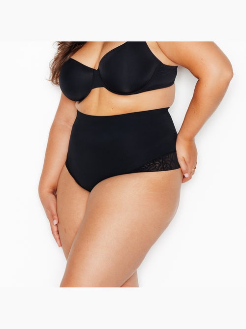 Believe hoge tanga corrigerend zwart - Kiabi