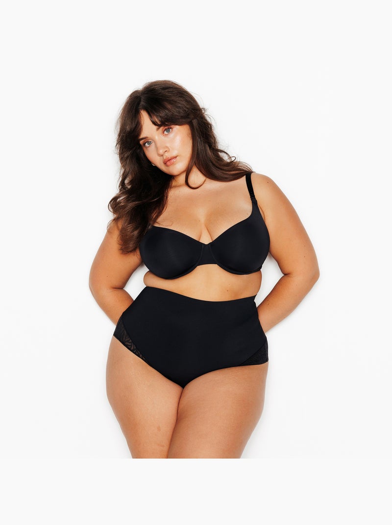 Believe hoge tanga corrigerend zwart Zwart - Kiabi