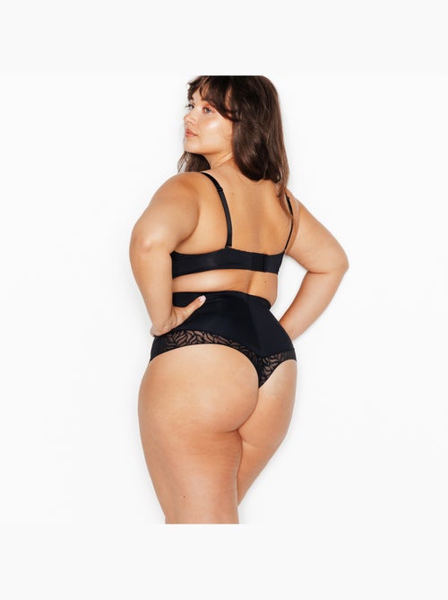 Believe hoge tanga corrigerend zwart - Kiabi