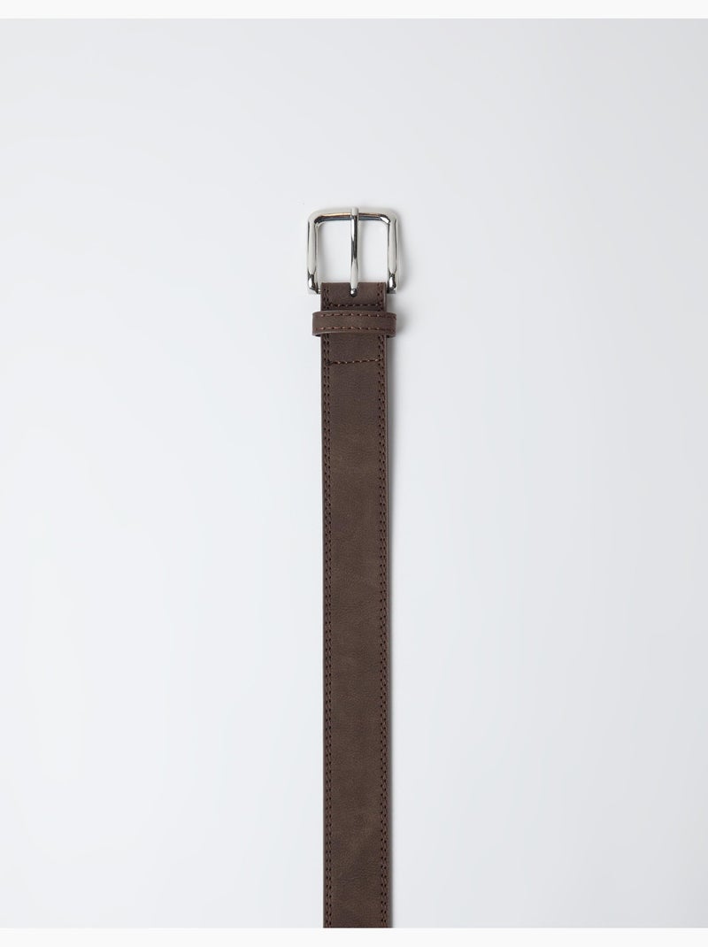 Belt washed effect, mo fashion Bruin - Kiabi