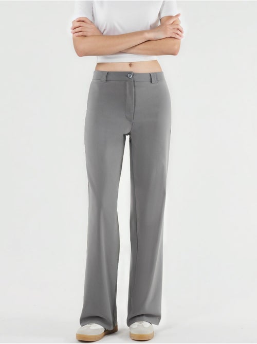 Bengalin broek met rechte pijp en hoge taille hiccup - Kiabi