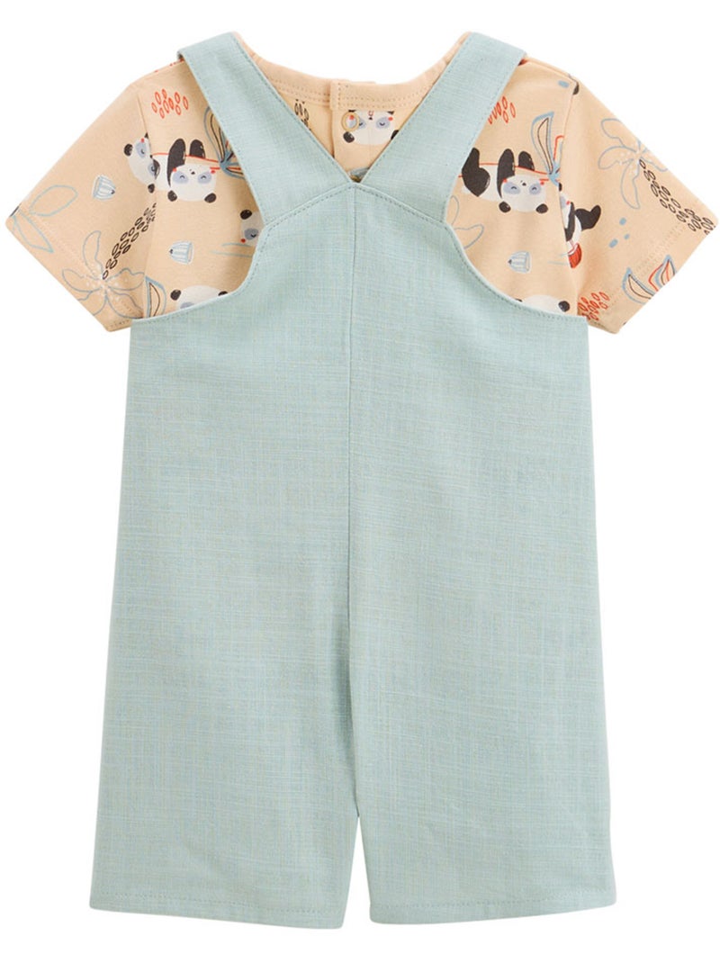 Bento babyoveralls en t-shirtset Groen - Kiabi