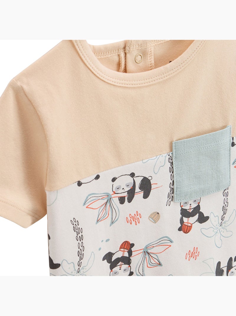 Bento kinderset met t-shirt en short Groen - Kiabi