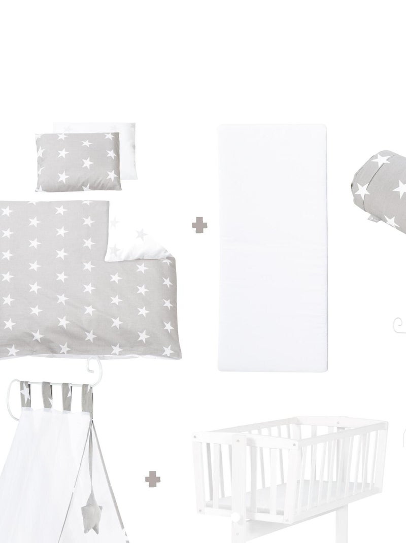 Berceau avec literie complète imprimée étoile - ROBA 'Little Stars' Blanc - Kiabi