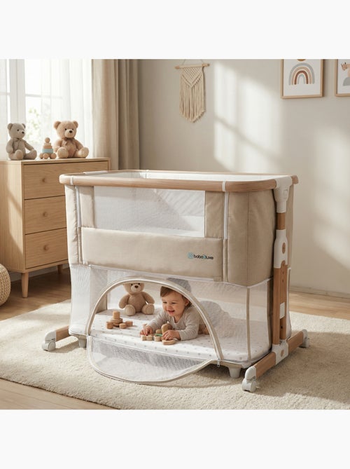 Berceau évolutif LEO beige : Cododo / Lit bebe / Parc enfant - Kiabi