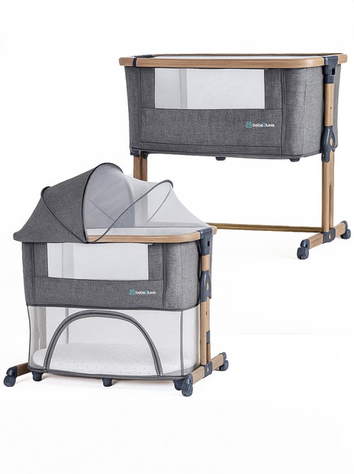 Berceau évolutif LEO gris : Cododo / Lit bebe / Parc enfant - Kiabi