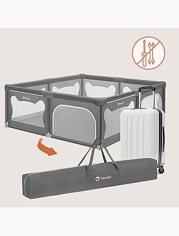 Berço de viagem 3 em 1 LIONELO Alice – Ultra leve – Berço para bebé – Parque infantil