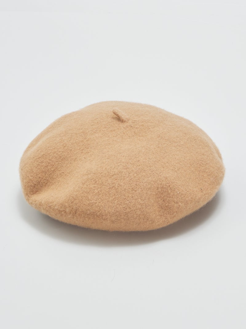 Béret chaud en laine Marron - Kiabi