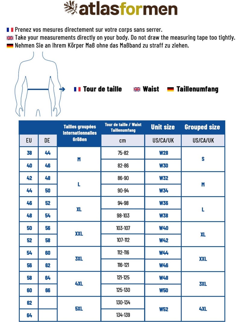 Bermuda Cargo - ATLAS FOR MEN Bleu - Kiabi