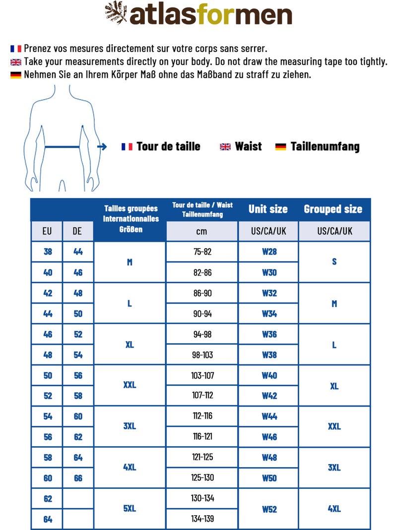 Bermuda Cargo Safari  - ATLAS FOR MEN Gris - Kiabi