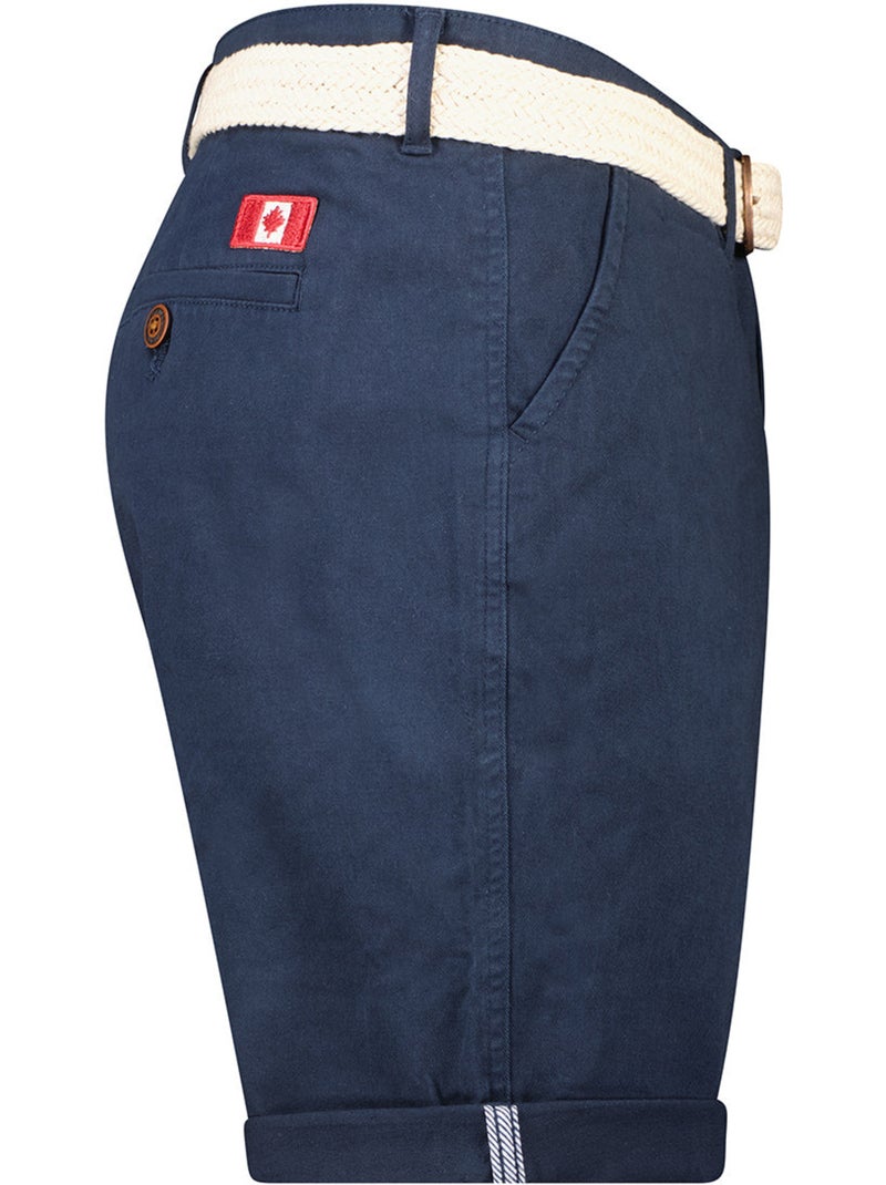 Bermuda chino avec ceinture plageak – canadian peak Bleu marine - Kiabi