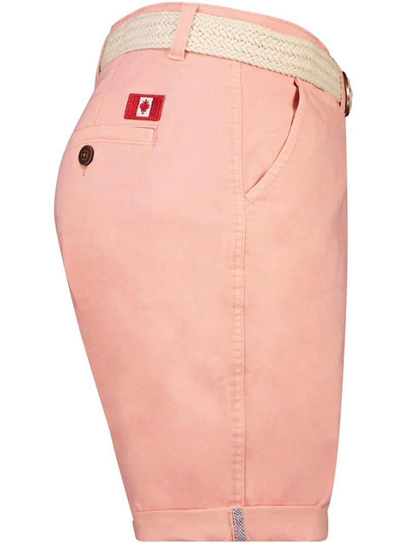 Bermuda chino avec ceinture plageak – canadian peak Rose clair - Kiabi
