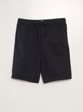 Bermuda chino avec taille élastiquée noir - Kiabi