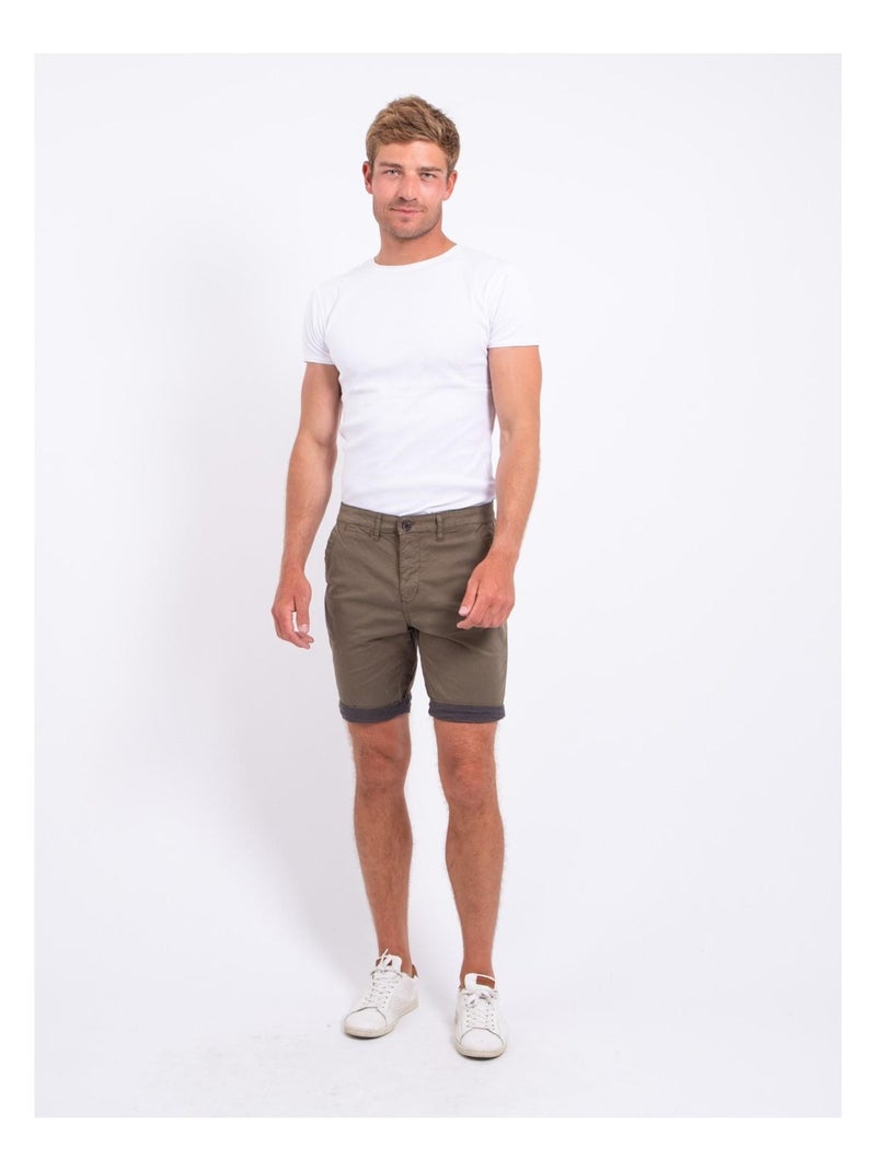 Bermuda chino BAZY Kaki - Kiabi