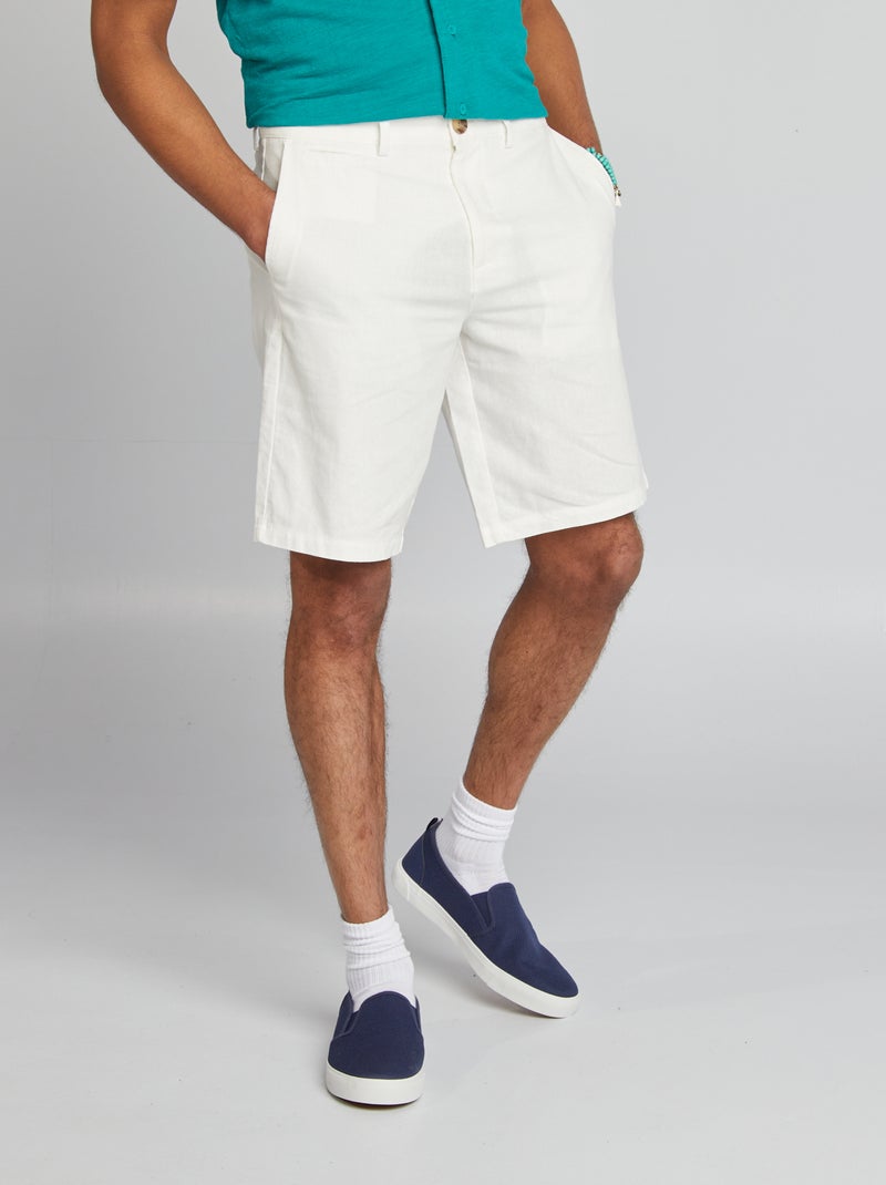 Bermuda chino blanc - Kiabi