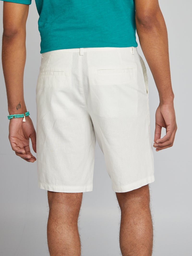 Bermuda chino blanc - Kiabi