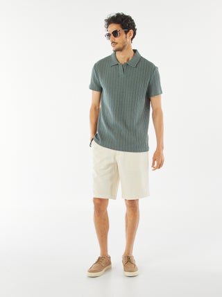 Bermuda chino en lin mélangé
