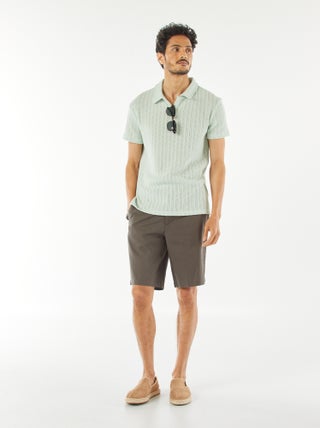 Bermuda chino en lin mélangé