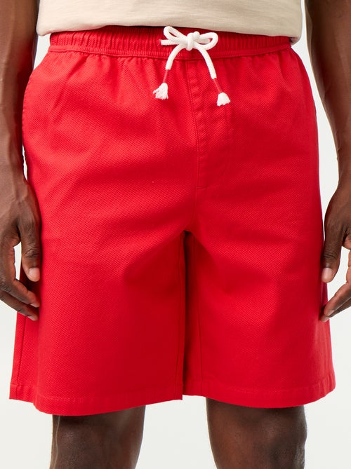 Bermuda chino en matière dobby - Kiabi