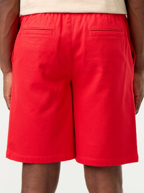 Bermuda chino en matière dobby - Kiabi