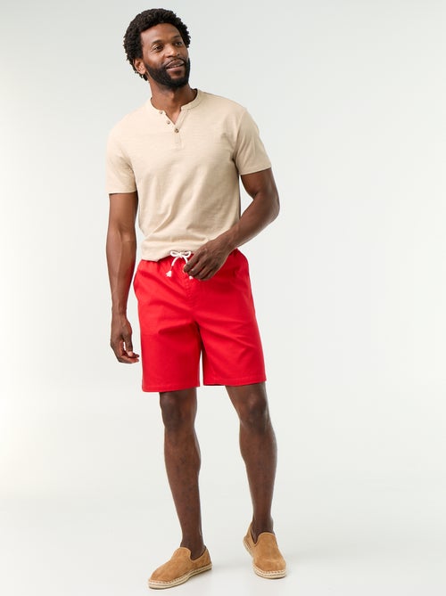 Bermuda chino en matière dobby - Kiabi
