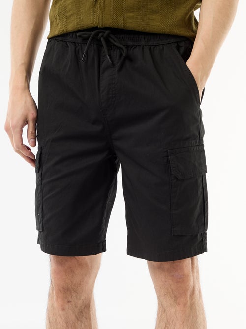 Bermuda chino en popeline avec poches à rabat - Kiabi