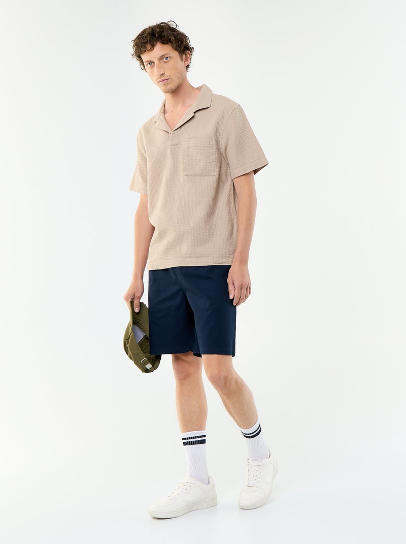 Bermuda chino en twill Bleu - Kiabi