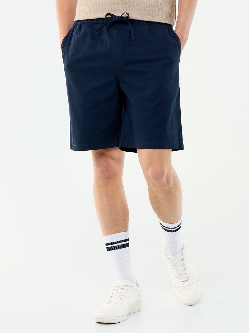 Bermuda chino en twill Bleu - Kiabi