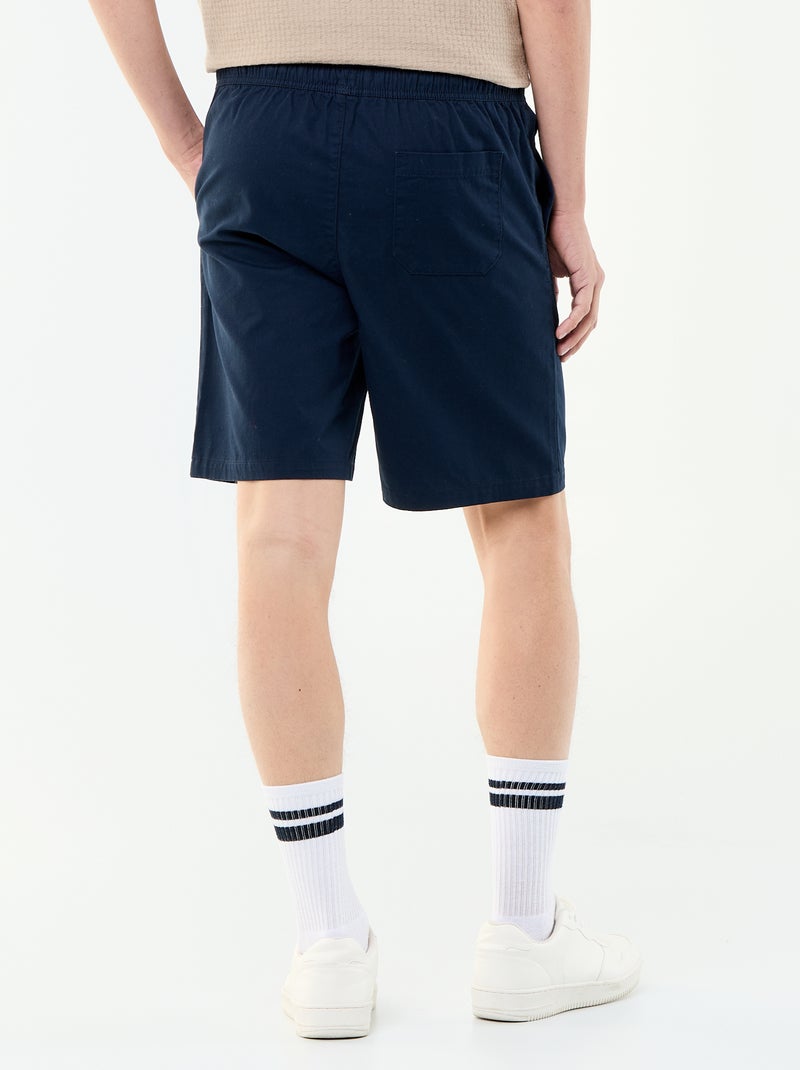 Bermuda chino en twill Bleu - Kiabi