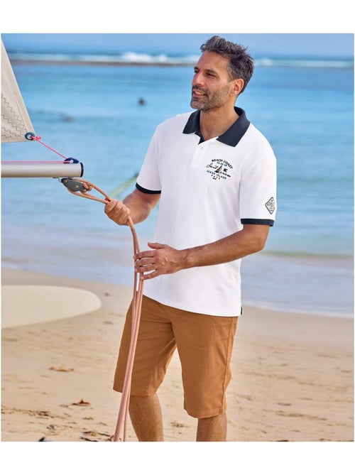 Bermuda Chino en Twill Stretch   - ATLAS FOR MEN - Kiabi