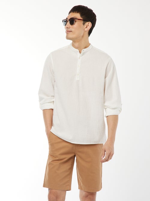 Bermuda chino en twill uni - Kiabi