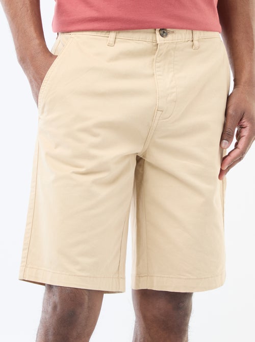 Bermuda chino en twill uni - Kiabi